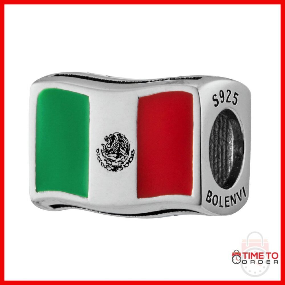 925 Sterling Silver Charm Bead for Bracelets, Travel Jewelry Gift